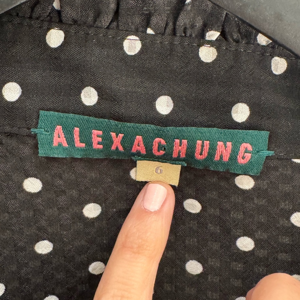 Alexa Chung Polka-Dot Ruffled Blouse - Picture 4 of 5
